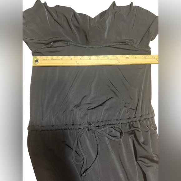Vintage BEBE Sexy Black Sleeveless Jumpsuit Tie Waist Adjustable Strap Y2K XS - Picture 9 of 16